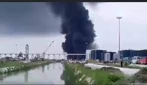 FIRE AT DANGOTE REFINERY