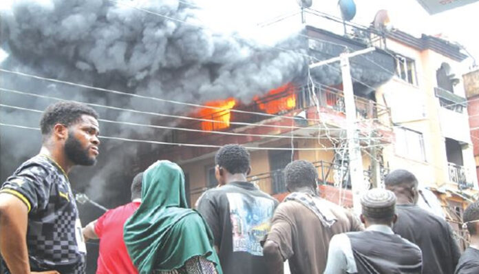 FIRE IN LAGOS FLAT