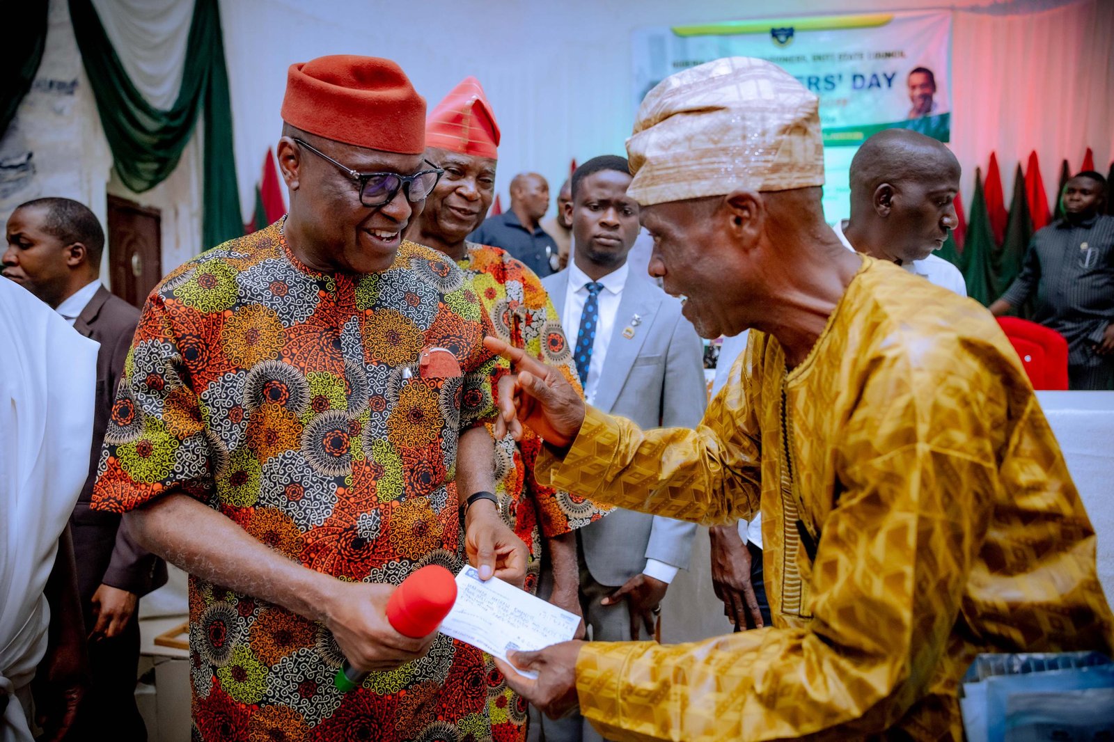 OYEBANJI WITH PENSIONERS