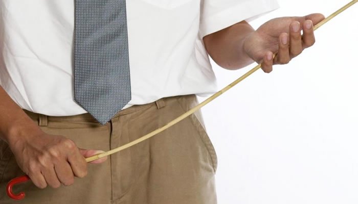 TEACHER WITH CANE