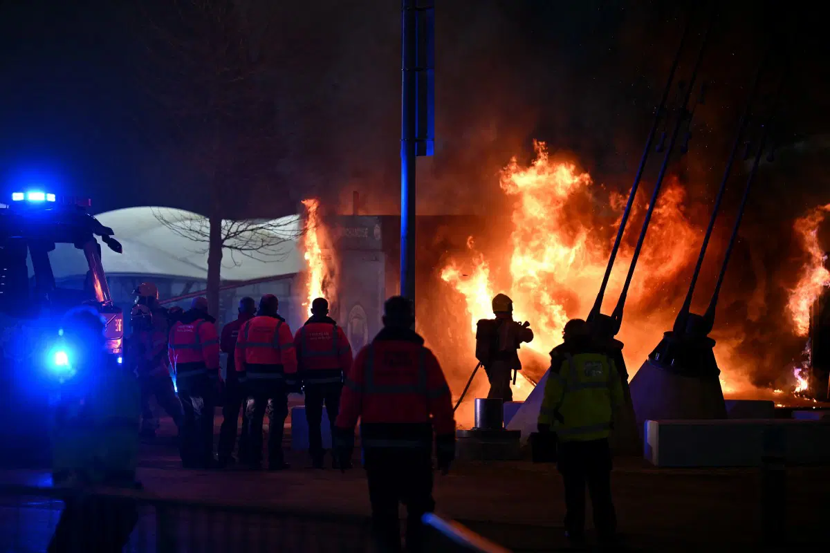 FIRE AT CITY STADIUM