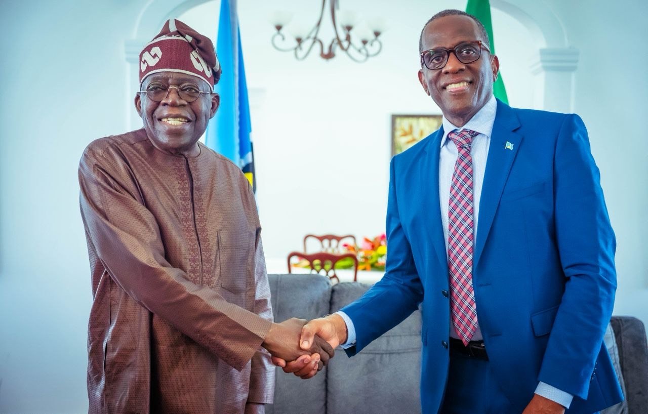 TINUBU WITH ST LUCIA PM