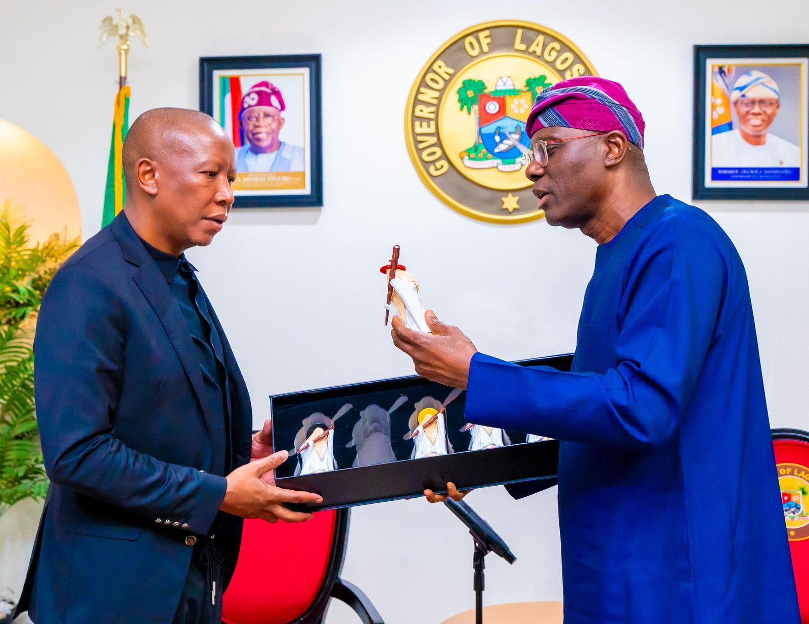 MALEMA WITH SANWO